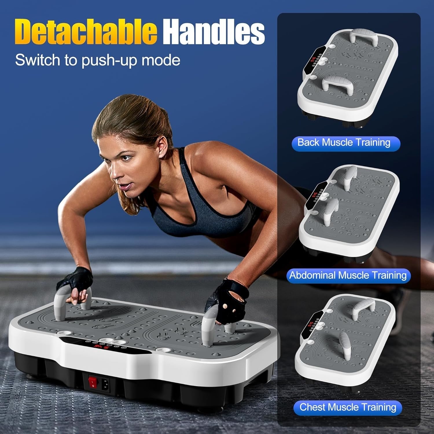 Vibration Plate Exercise Machine 199 Speeds Large Board 150KG Body Shaper
