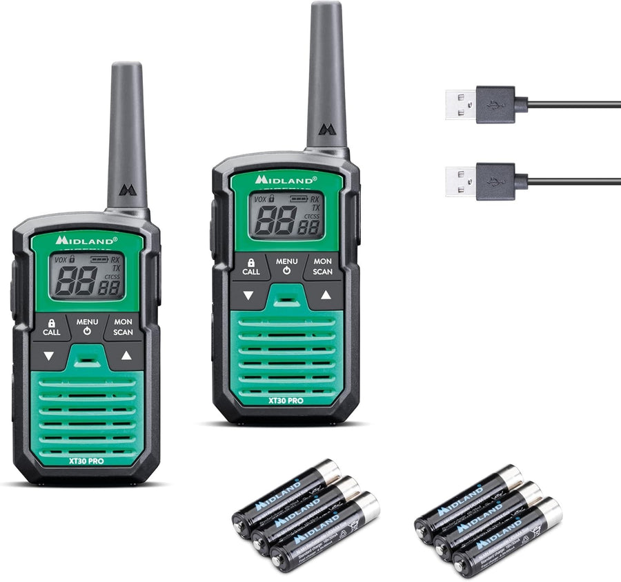 Rechargeable Walkie Talkies PMR446 6km VOX Splashproof 2 Pack