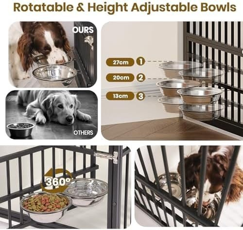 Portable Large Puppy Play Pen Foldable Grey Dog Cat Cage