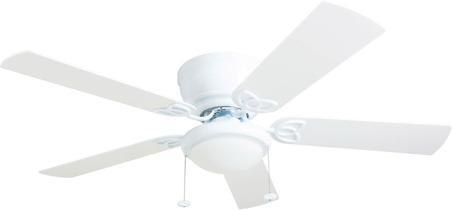 Prominence Home Benton 52" Ceiling Fan, 5 Blades, Remote, Quiet Motor, White