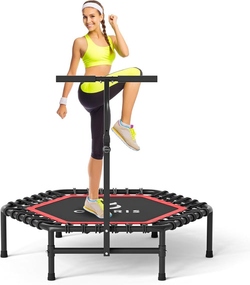 45in Heavy Duty Fitness Rebounder Adjustable Handle Quiet Indoor
