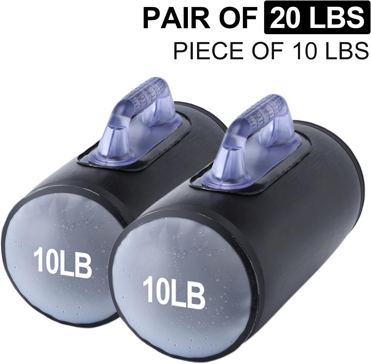 Water Filled Adjustable Dumbbells Pair 4–30LB Portable Travel Weights