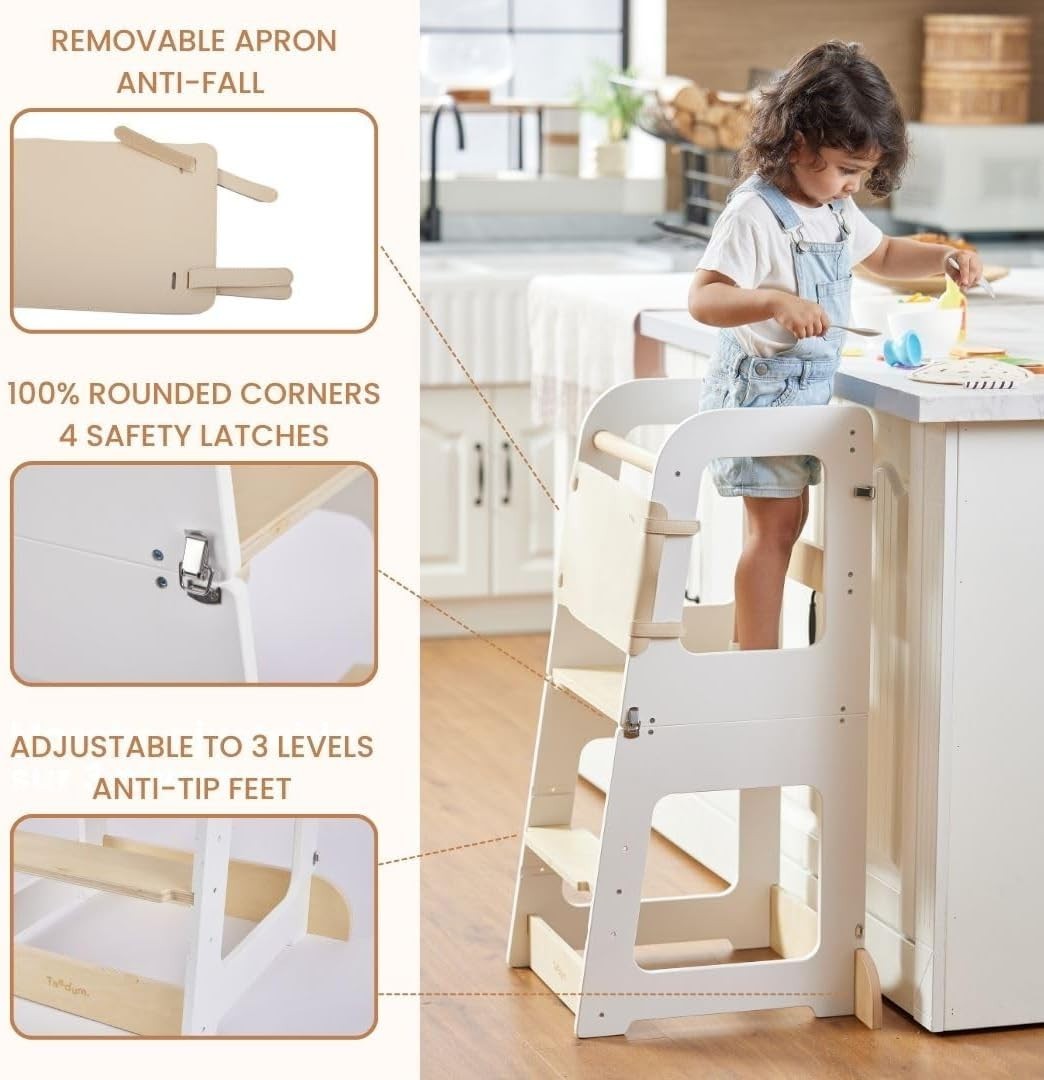 Montessori Learning Tower Adjustable Kids Observation Stool Desk 12M-6Y
