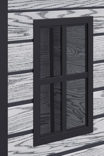 Plastic Garden Shed 4.5x3.6ft Outdoor Waterproof Storage with Floor & Window