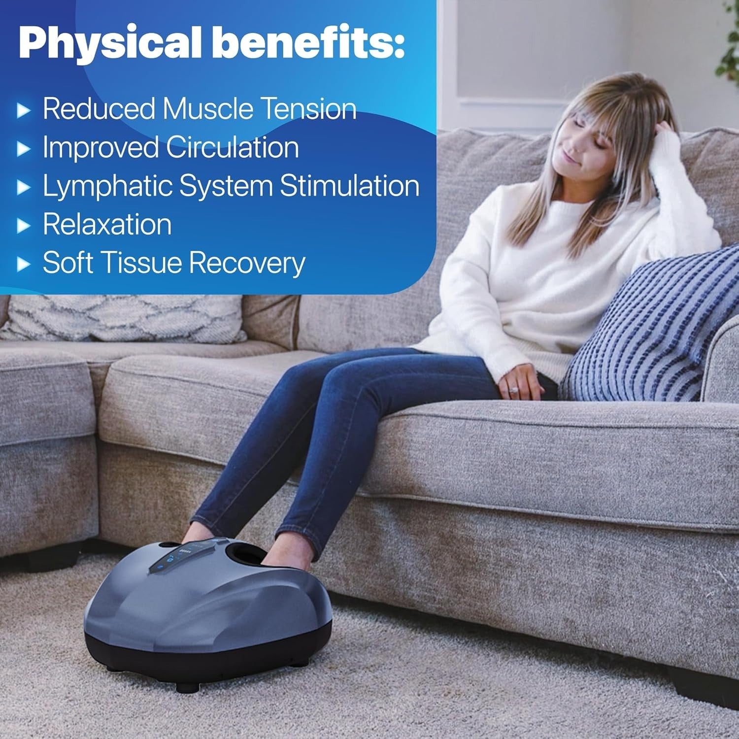 Heated Foot Massager Deep Kneading Shiatsu Pain Relief for Neuropathy