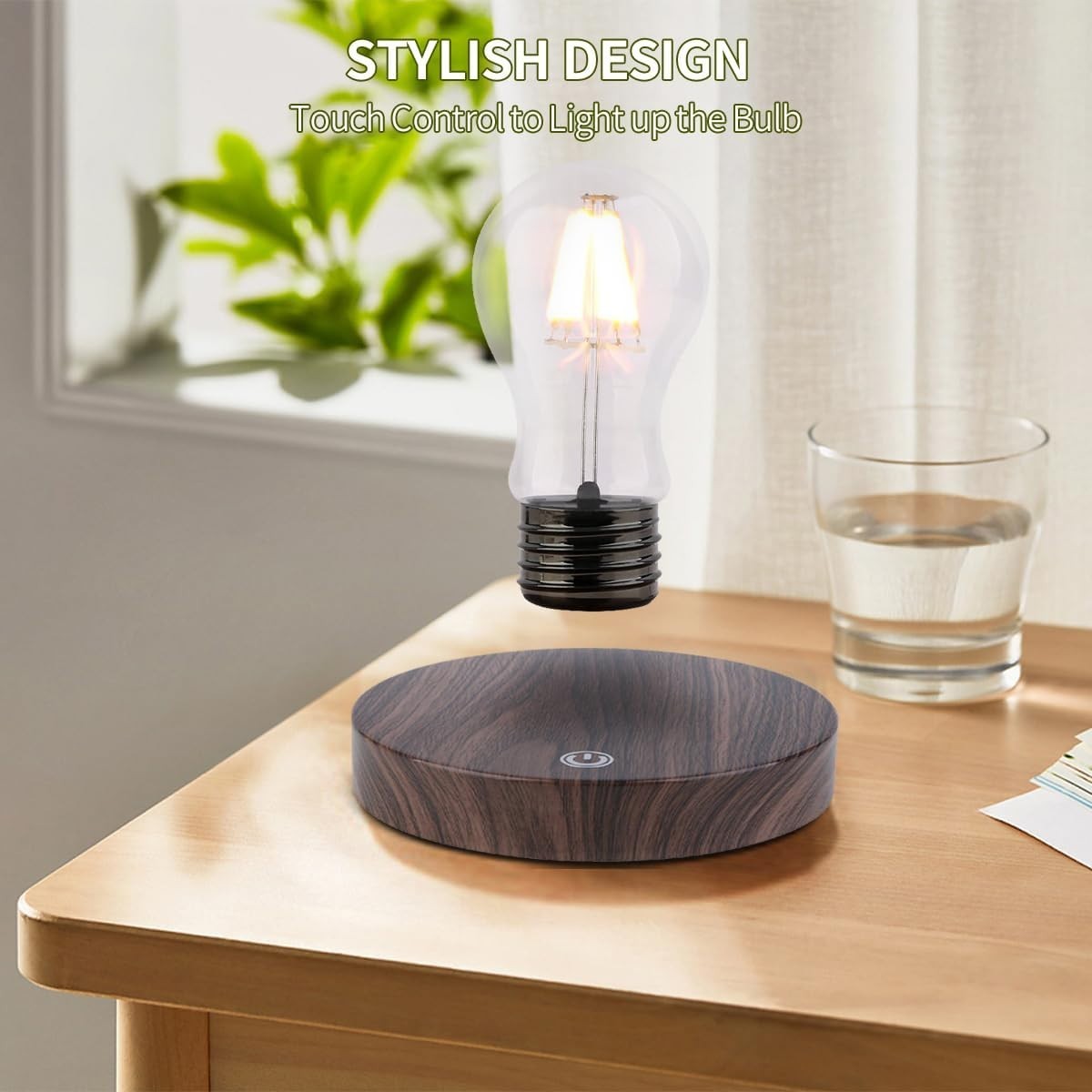 Levitating LED Bulb Lamp, Magnetic Floating Touch Desk Light 10cm