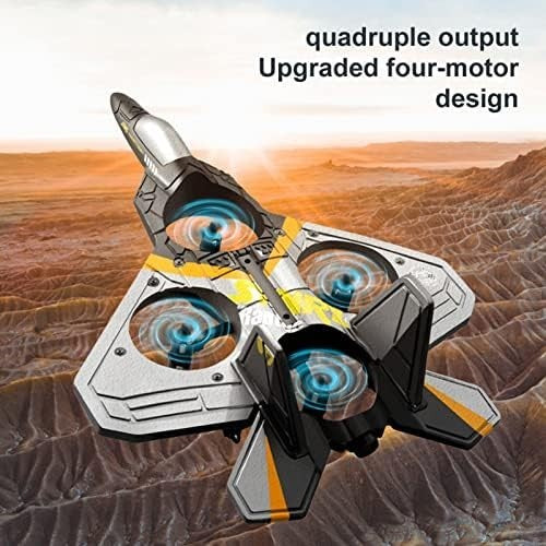 RC Airplane Drone Toy 6CH 2.4GHz Stunt Roll Gravity Sensing 2-Battery