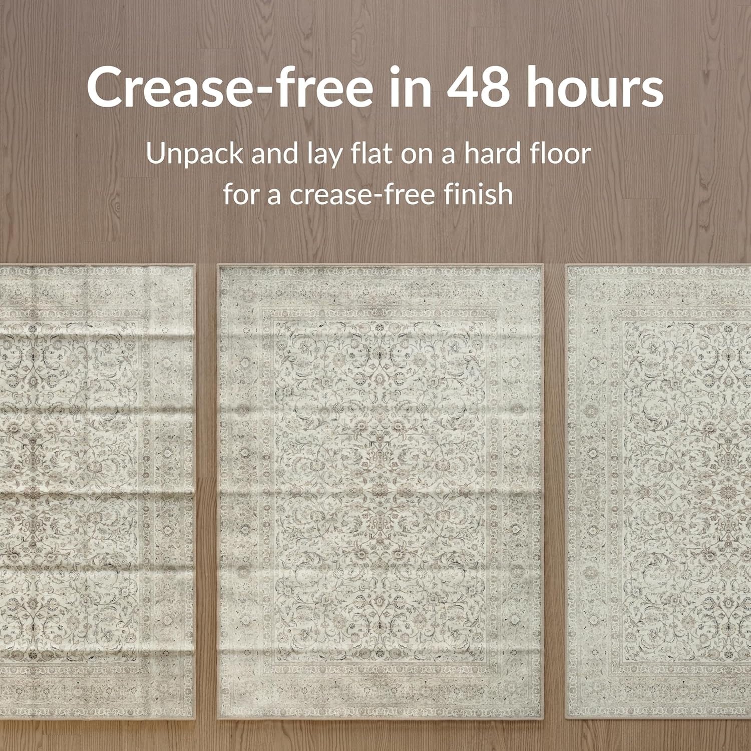Large Washable Rug 275x366cm Non-Slip Soft Short Pile Area Carpet