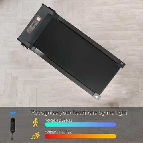Under Desk Walking Pad Treadmill 4% Incline Portable Home Office Grey