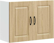 Wall Cabinet Oak Finish 80x31x60cm | Modern Kitchen Storage Unit