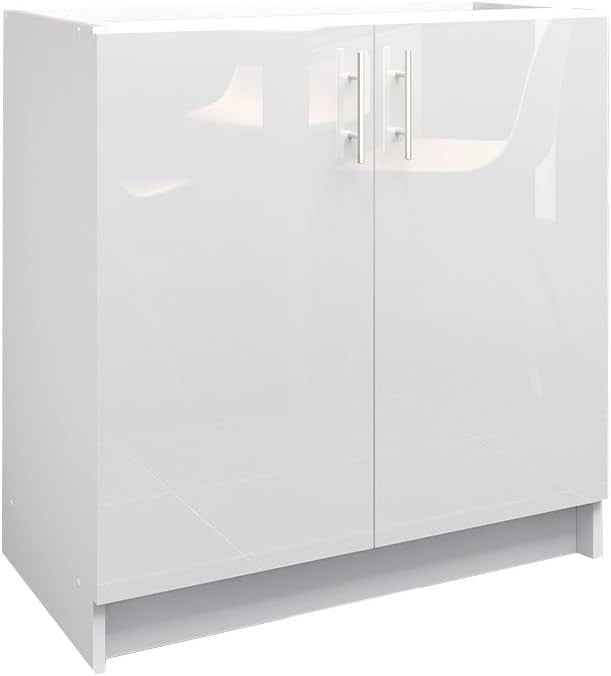 800mm White Gloss Kitchen Base Cabinet Cupboard Storage Unit Modern