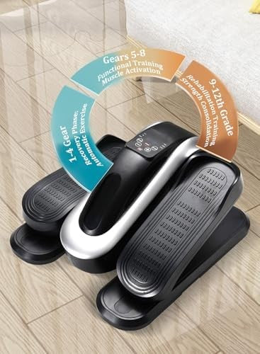 Under Desk Elliptical Pedal Exerciser Electric Quiet Remote 12 Speeds