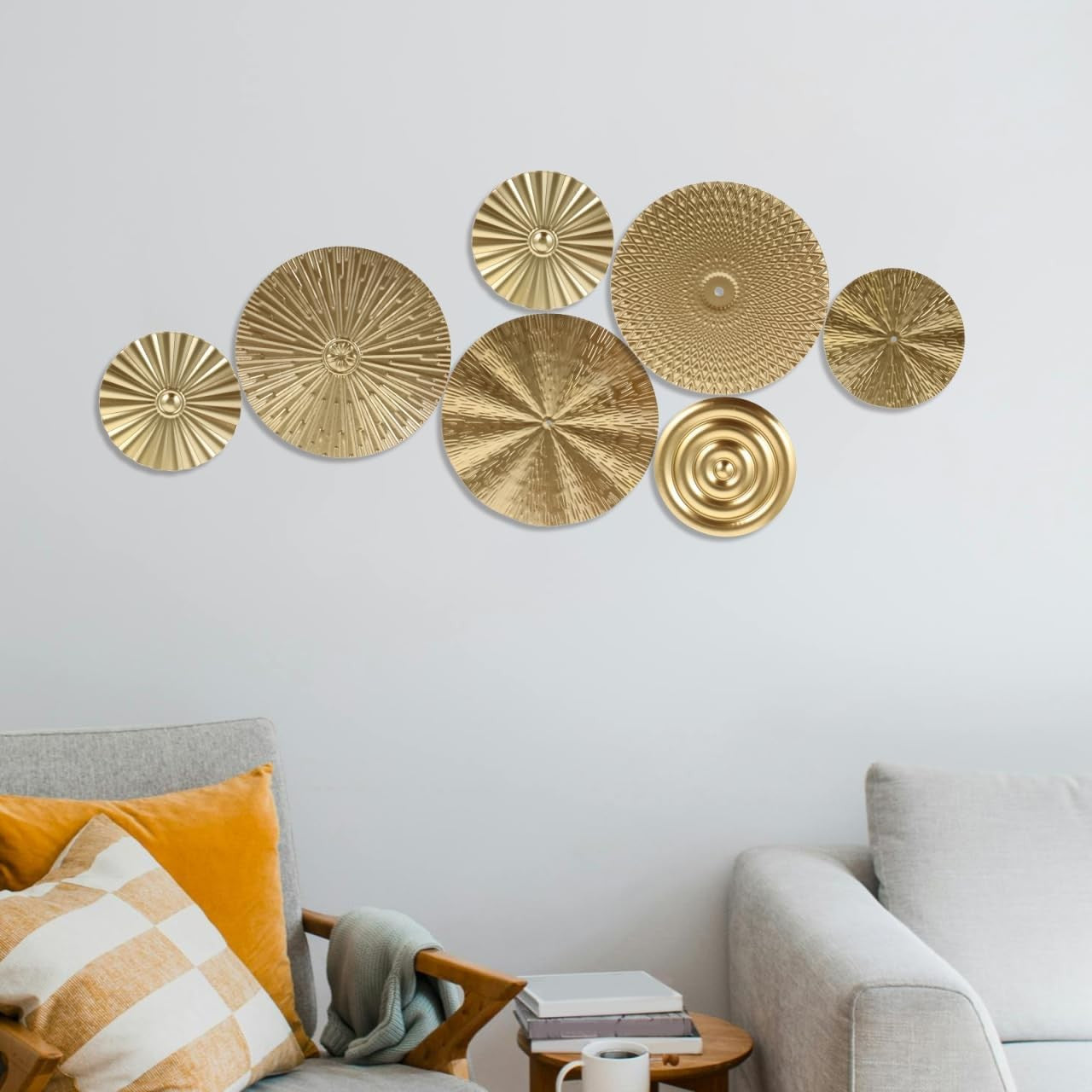 Modern Blue Gold Abstract Canvas Wall Art Framed 60x90cm