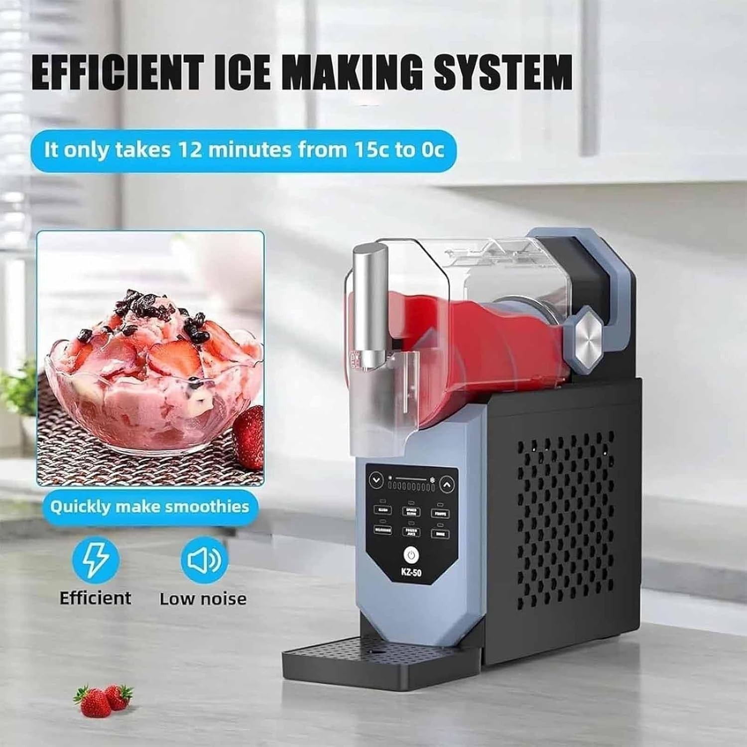 Frozen Drink Machine Slush Maker 2L Self Cleaning Cocktail Smoothie Maker