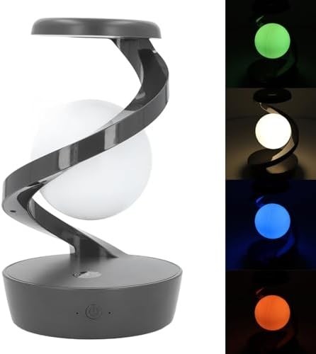 Levitating 3D Floating Bulb Lamp LED Desk Night Light with Wireless Charger