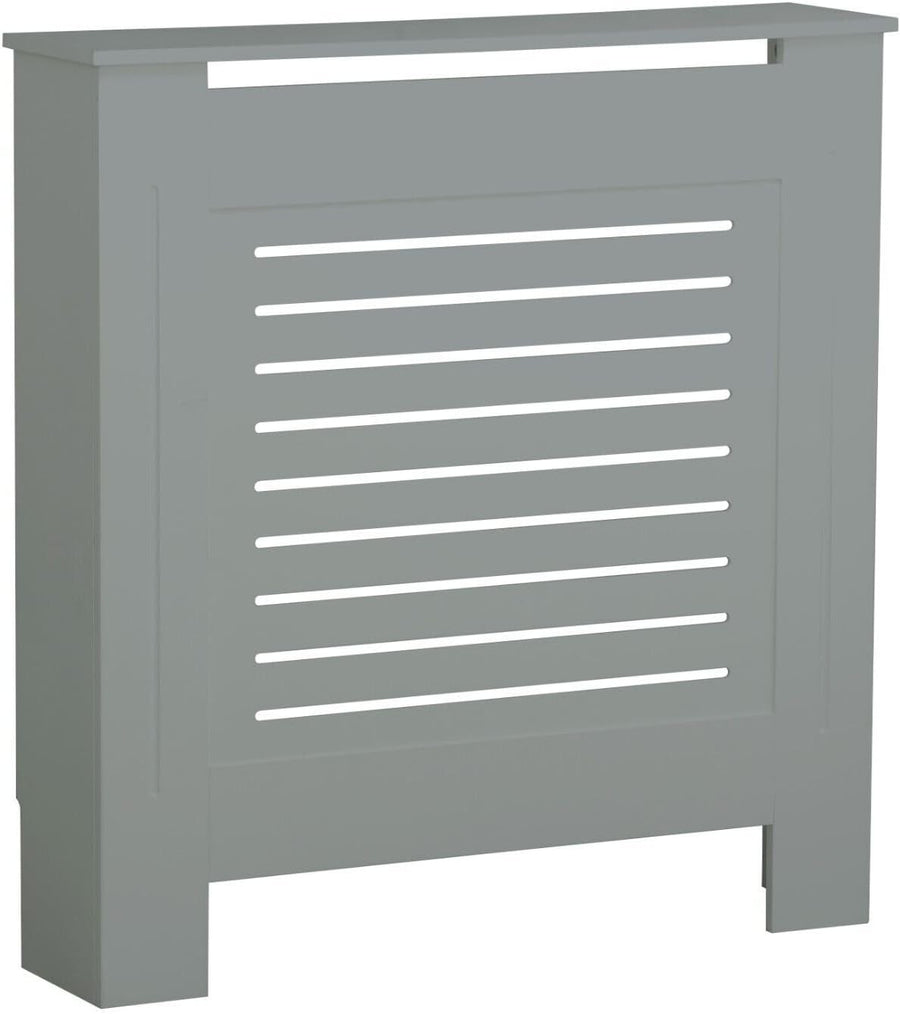 Grey Wooden Radiator Cover MDF Grill Shelf | Small Modern Decorative Cabinet