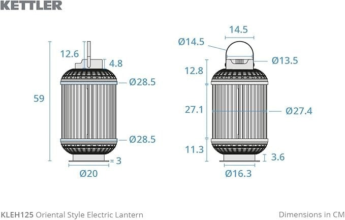 Outdoor Electric Patio Heater Lantern – 2 Heat Settings, Safety Tilt