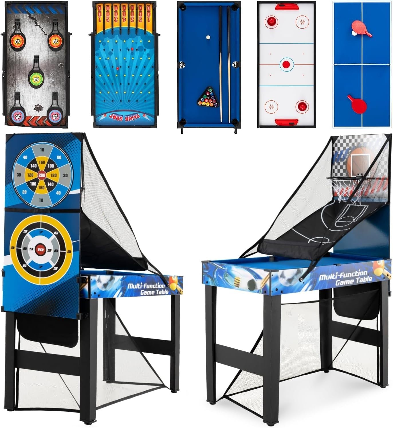 10 in 1 Multi Sports Game Table Air Hockey Pool Tennis Basketball Set