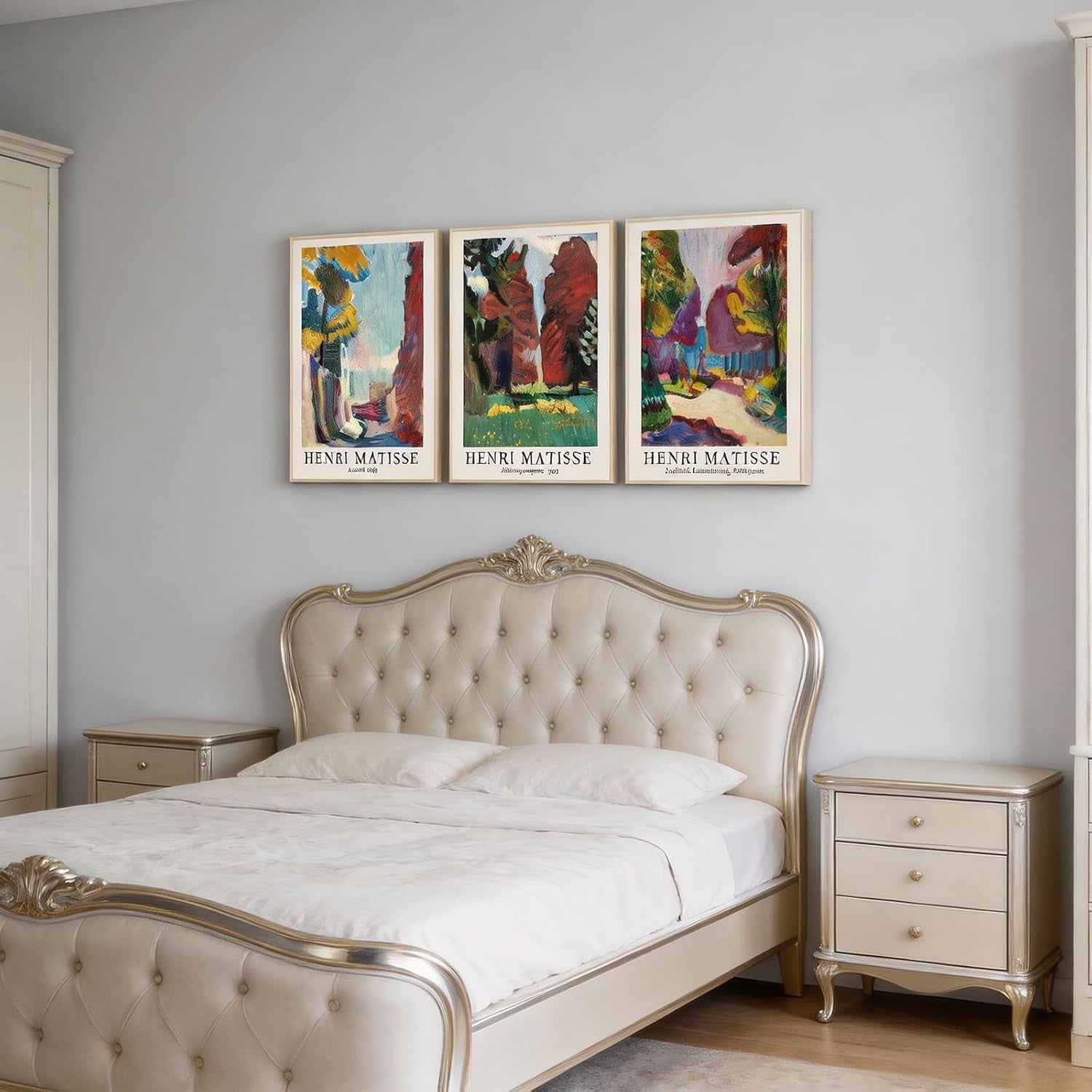 Colourful Abstract Wall Art Set of 3 Framed Prints 12x16 Modern Home Decor