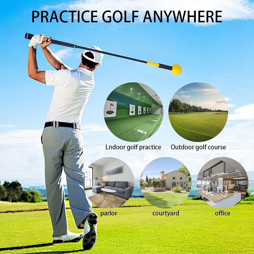 Golf Swing Trainer 48" Weighted Warm Up Stick Tempo Flex Aid