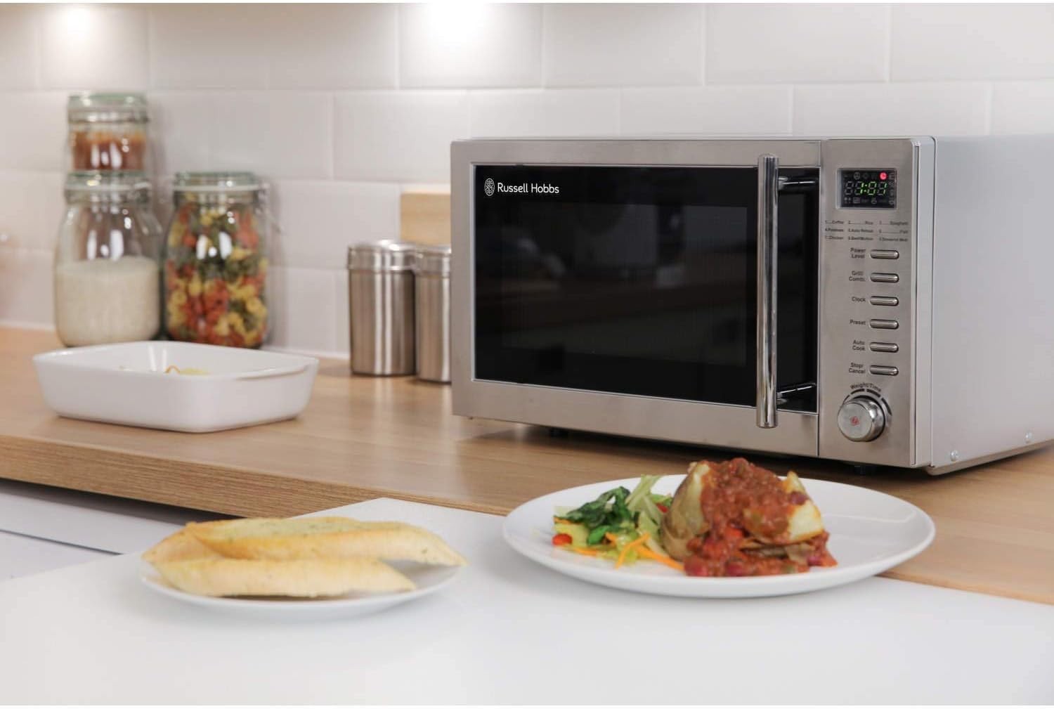 Russell Hobbs 20L 800W Digital Grill Microwave 1000W Grill Stainless