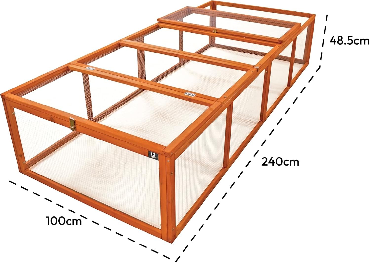 8ft Outdoor Rabbit Run Large Wooden Enclosure Secure Exercise Pen