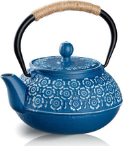Japanese Cast Iron Tetsubin Tea Kettle 900ml Teapot Infuser Stovetop