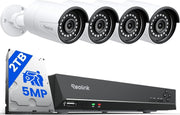 5MP PoE CCTV Security Camera System 8CH NVR 2TB HDD 4 Camera