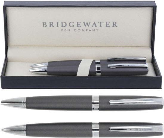 Executive Ballpoint Pen & Mechanical Pencil Gift Set Grey