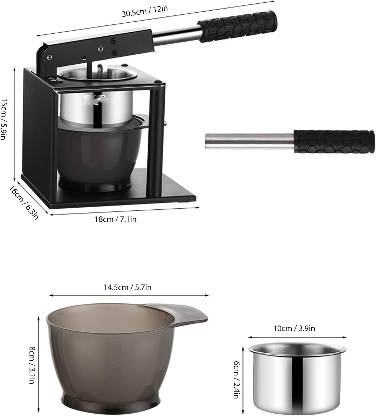 Manual Press Juicer Stainless Steel Lever Citrus Pomegranate Easy Clean