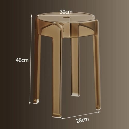 Clear Acrylic Bar Stool Backless Stackable Modern Kitchen & Patio Chair