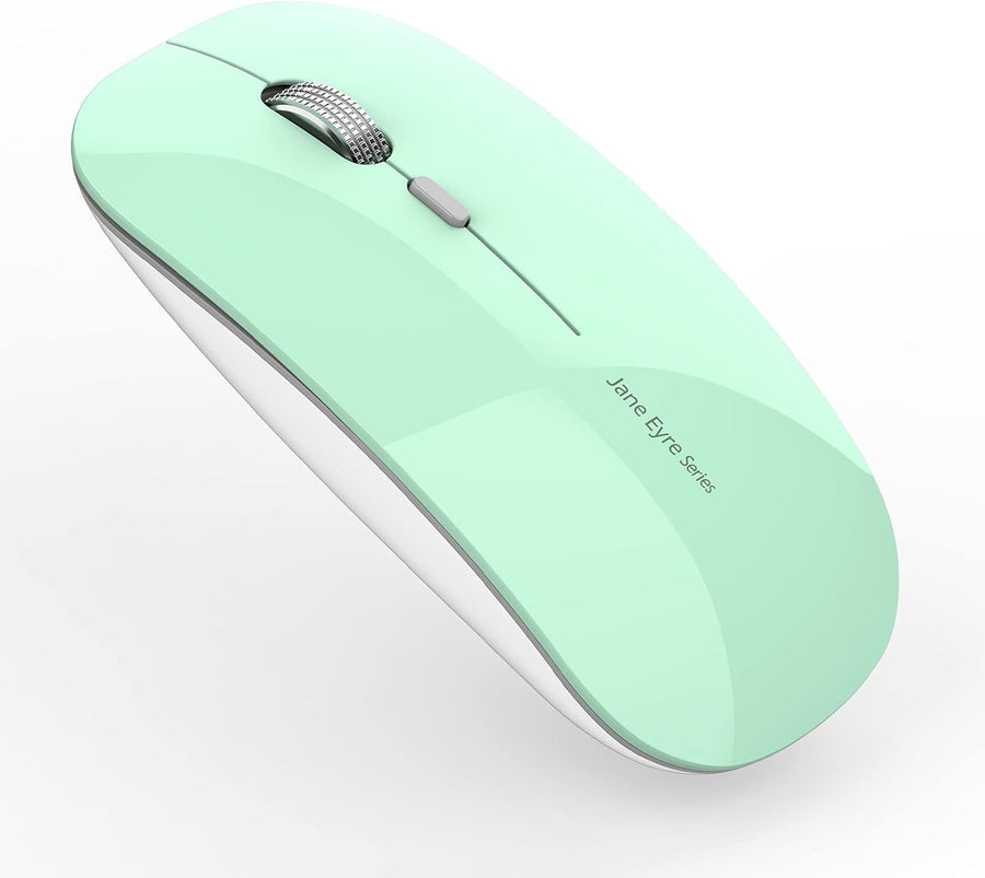 Rechargeable Wireless Mouse Silent Slim 2.4G 1600 DPI Mint Green