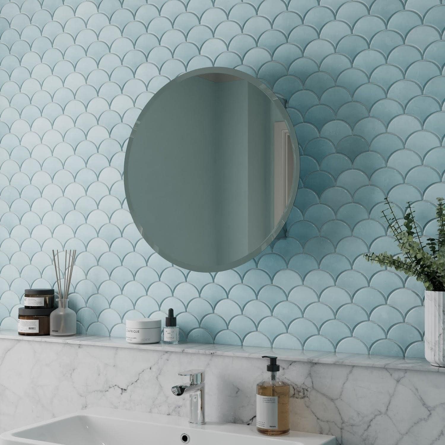600mm Round Bathroom Mirror Cabinet with Storage & Pre-Assembled Stainless Steel