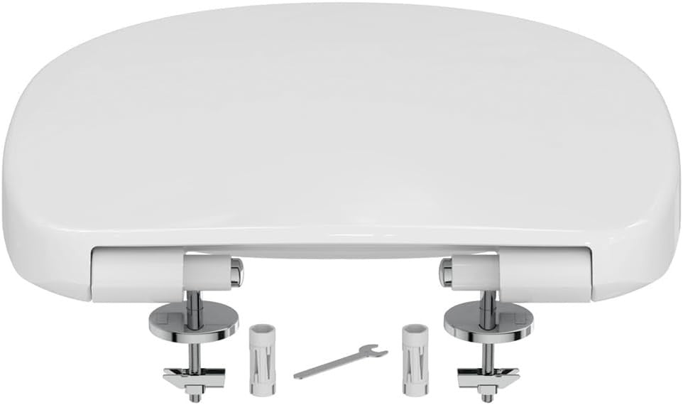 Concept Round Wrapover Toilet Seat White Gloss Soft Close Quick Release