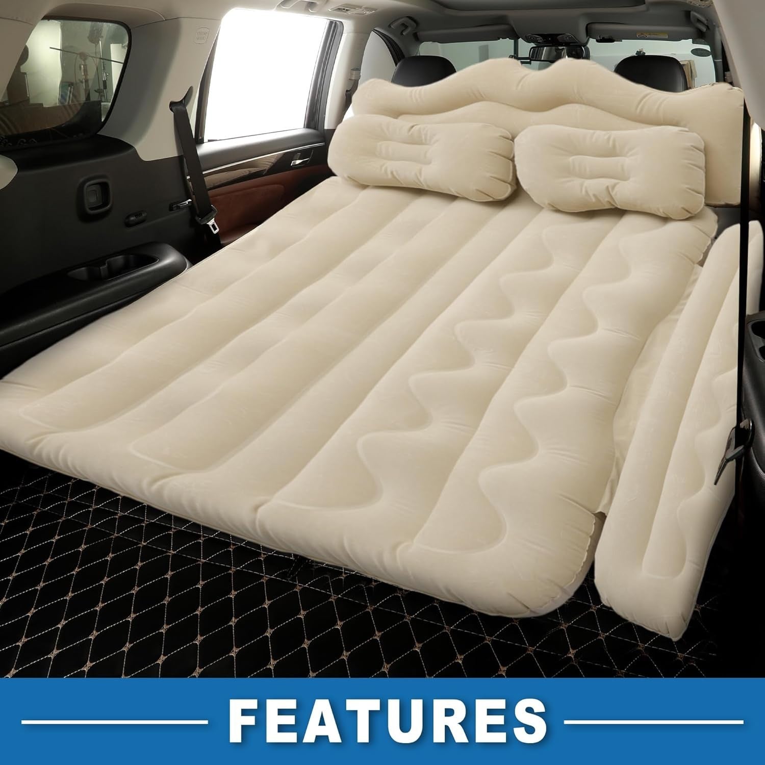Car Air Mattress for Back Seat | Camping Bed 170x110x14cm Portable