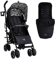 Slim Fold Pushchair for Newborns to 25kg, All-Weather Set, Easy Carry