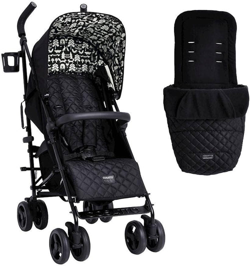 Slim Fold Pushchair for Newborns to 25kg, All-Weather Set, Easy Carry