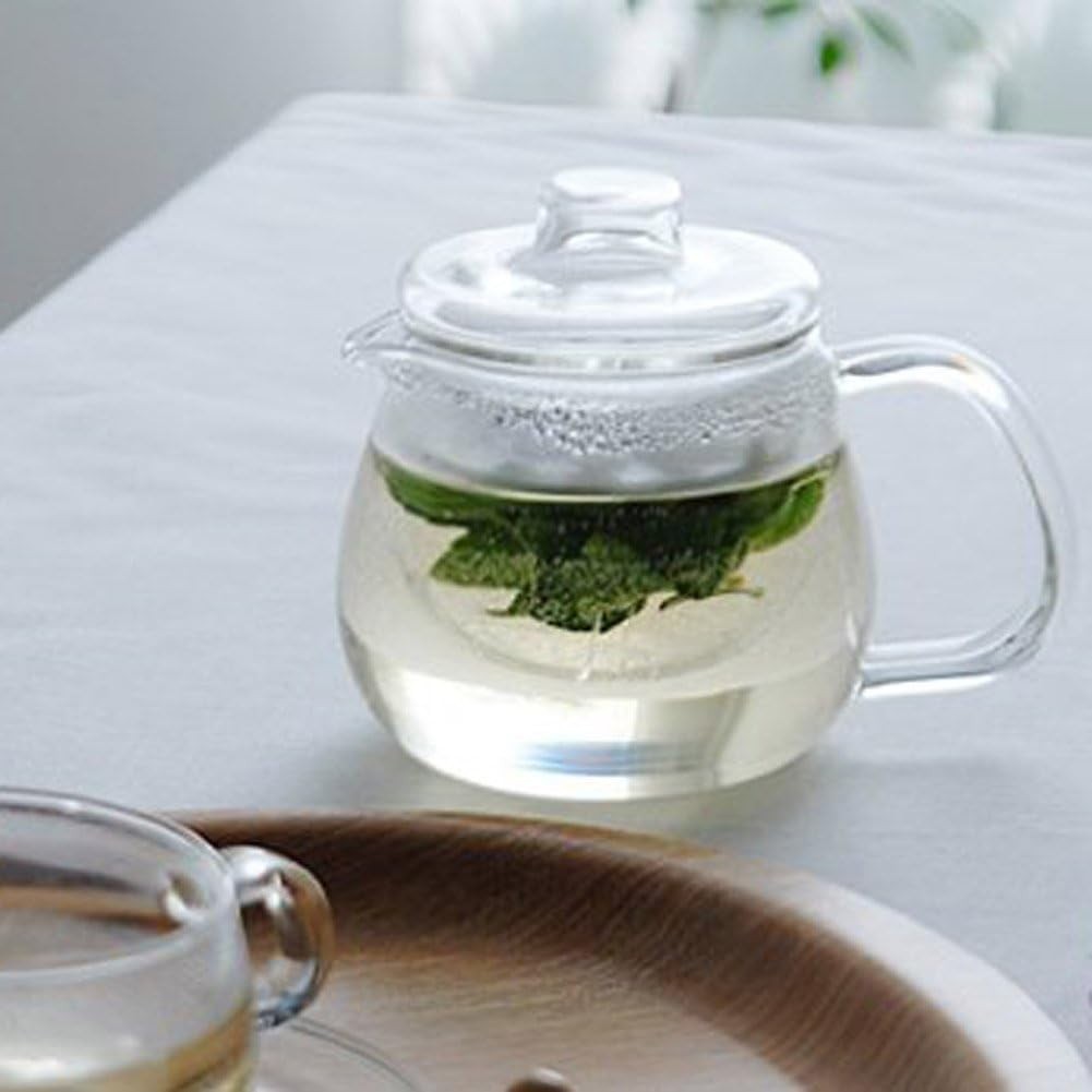 500ml Glass Teapot with Strainer Heat Resistant Tea Maker Compact