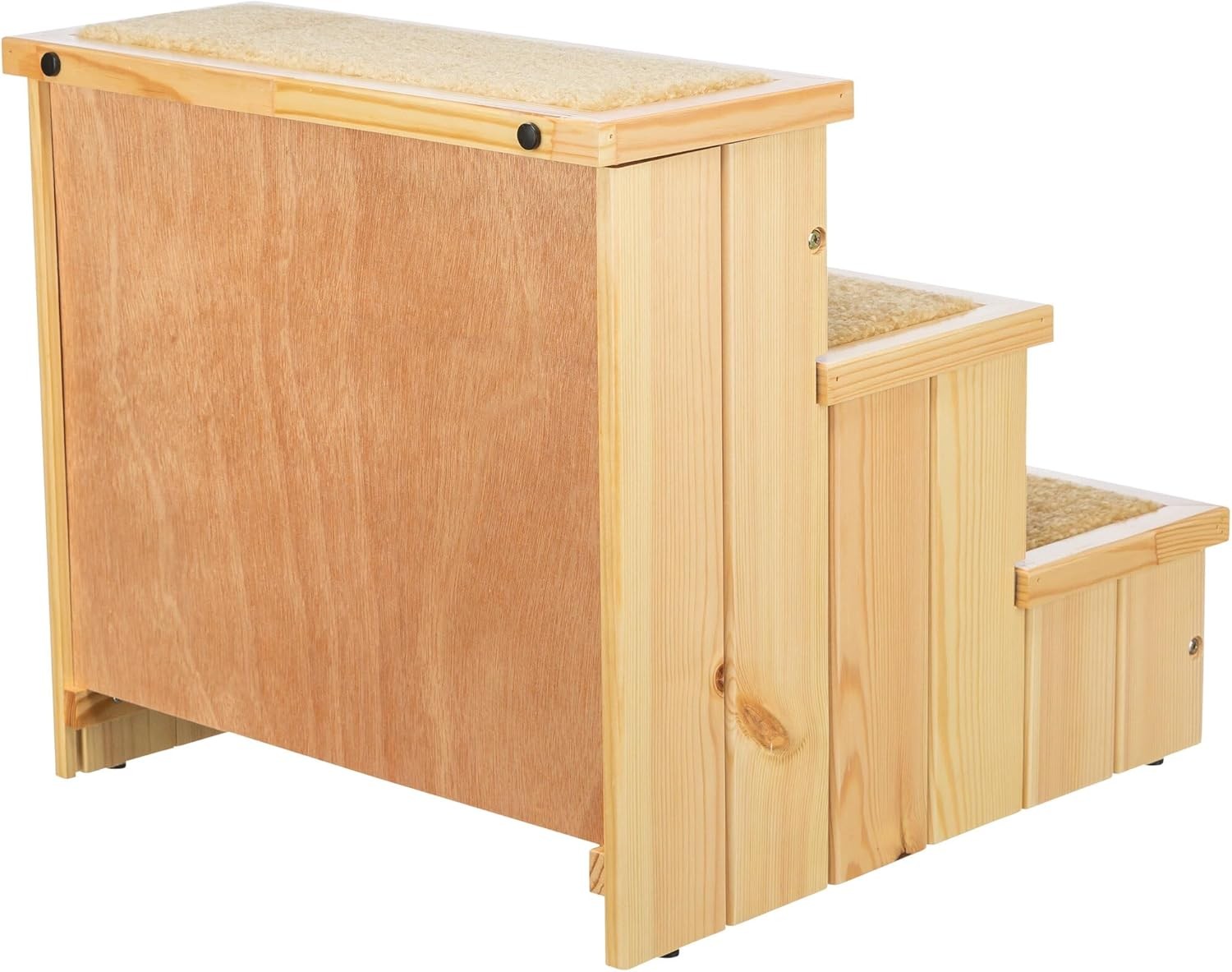 Pet Stairs for Dogs & Cats Birch Carpeted Steps 40x38x45cm