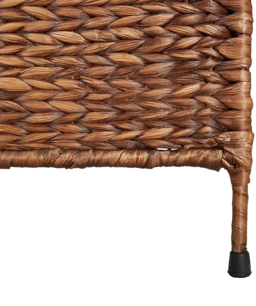 5 Panel Woven Room Divider 205x180cm Brown Privacy Screen Farmhouse Decor