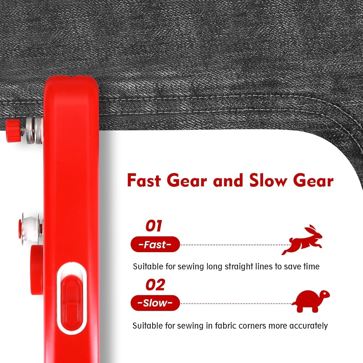 Handheld Sewing Machine Portable Electric Mini Repair Kit Red