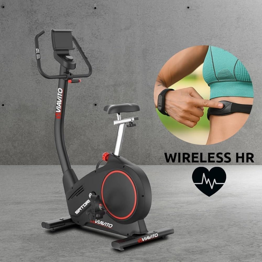 Upright Exercise Bike 32-Level Magnetic Resistance Quiet LED Display Home Gym