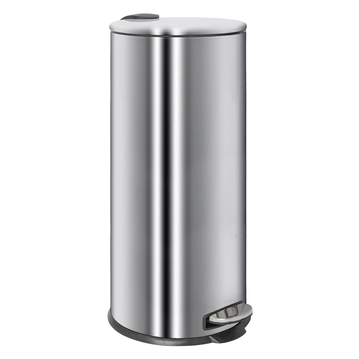 30L Stainless Steel Pedal Kitchen Bin Tall Slim Chrome Dustbin