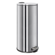 30L Stainless Steel Pedal Kitchen Bin Tall Slim Chrome Dustbin