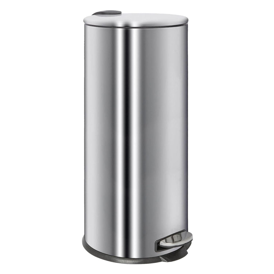 30L Stainless Steel Pedal Kitchen Bin Tall Slim Chrome Dustbin