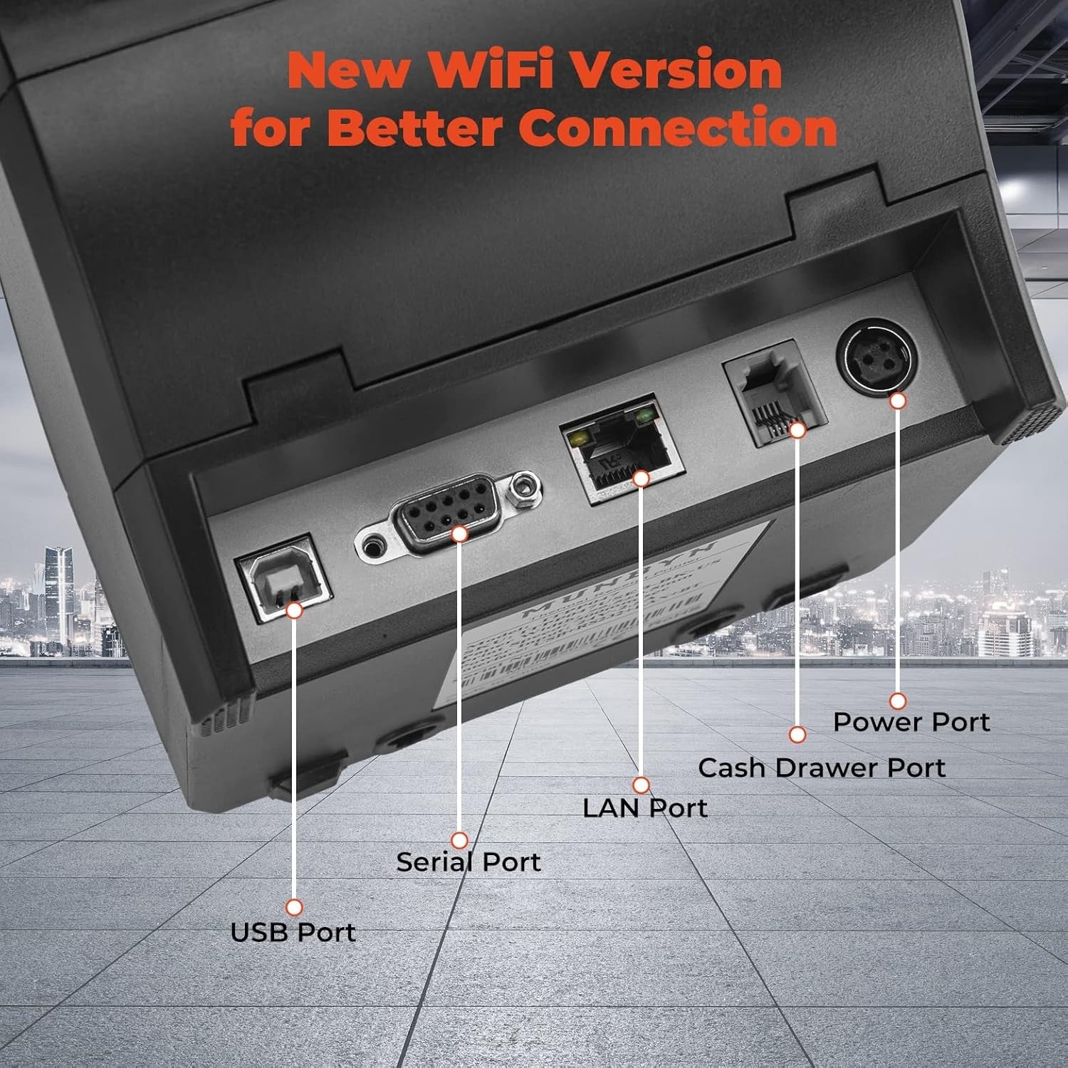 80mm Thermal Receipt Printer POS USB/LAN/RS232 Auto-Cutter