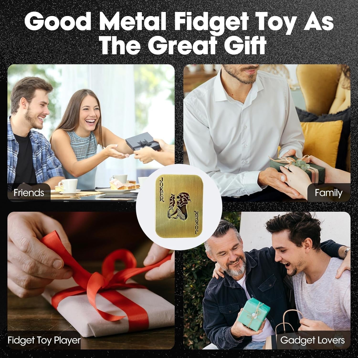 Metal Poker Fidget Slider Magnetic Clicker Stress Relief EDC Toy