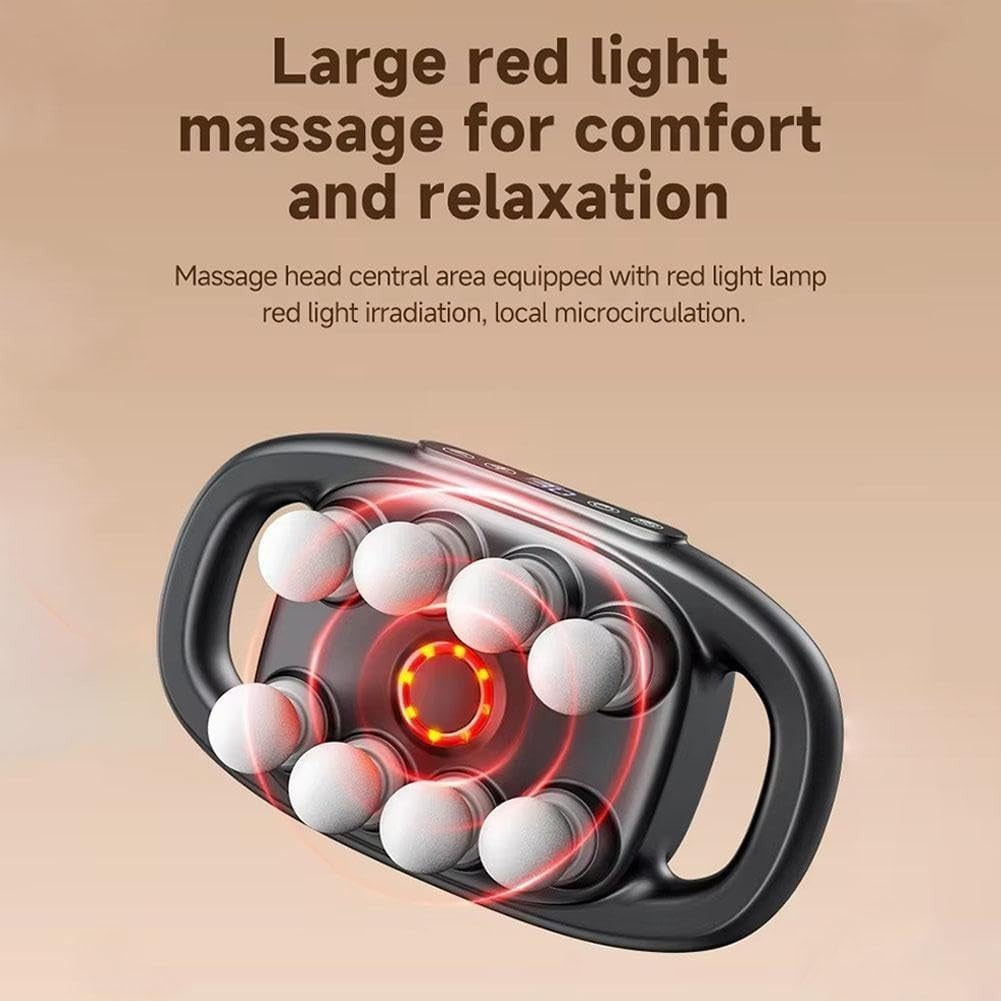 8 Head Deep Tissue Massage Gun Quiet Muscle Relief Red Light Full Body