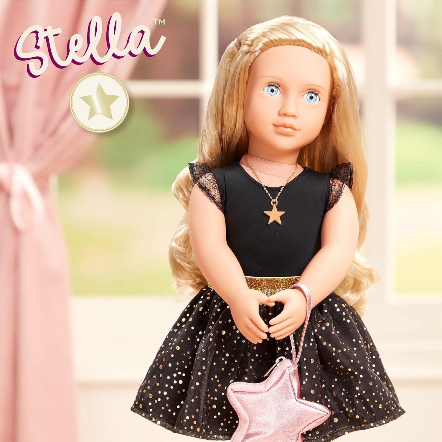 18-Inch Fashion Starter Doll Blonde Hair Blue Eyes 3 Outfits Gift Box