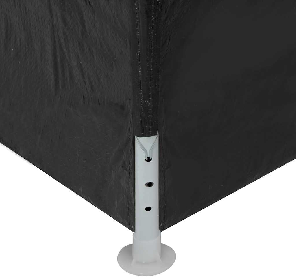 3x9m Anthracite Party Tent Gazebo Marquee PE Canopy Steel Frame Sides